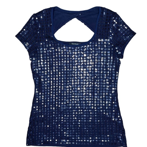 White House Black Market Tops - Whbm Sequined cutout top